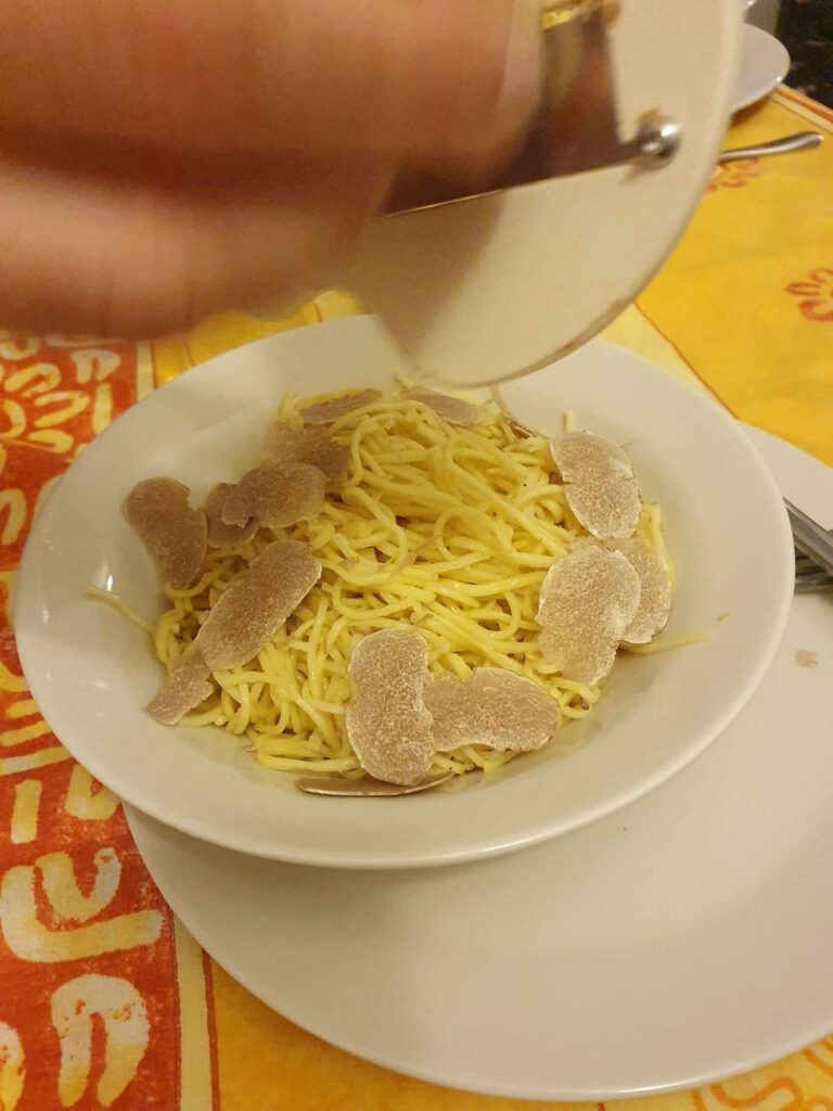 tajarin with white truffle